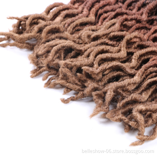 Hot sell new 12 inch Crochet Goddess Locs Hair Extensions Faux Locs Curly Braids Hair wave short gypsy locs